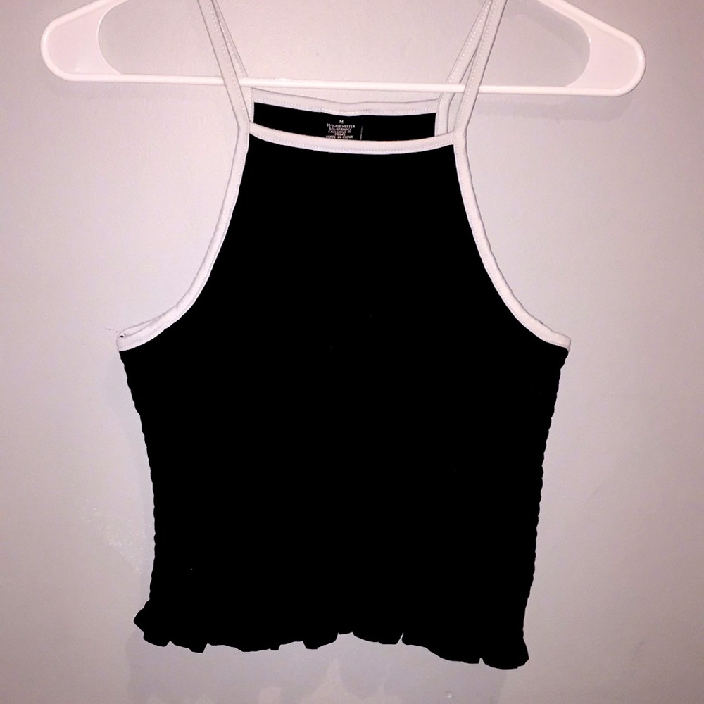 Forever 21 Black and White Halter Top // Size- M
